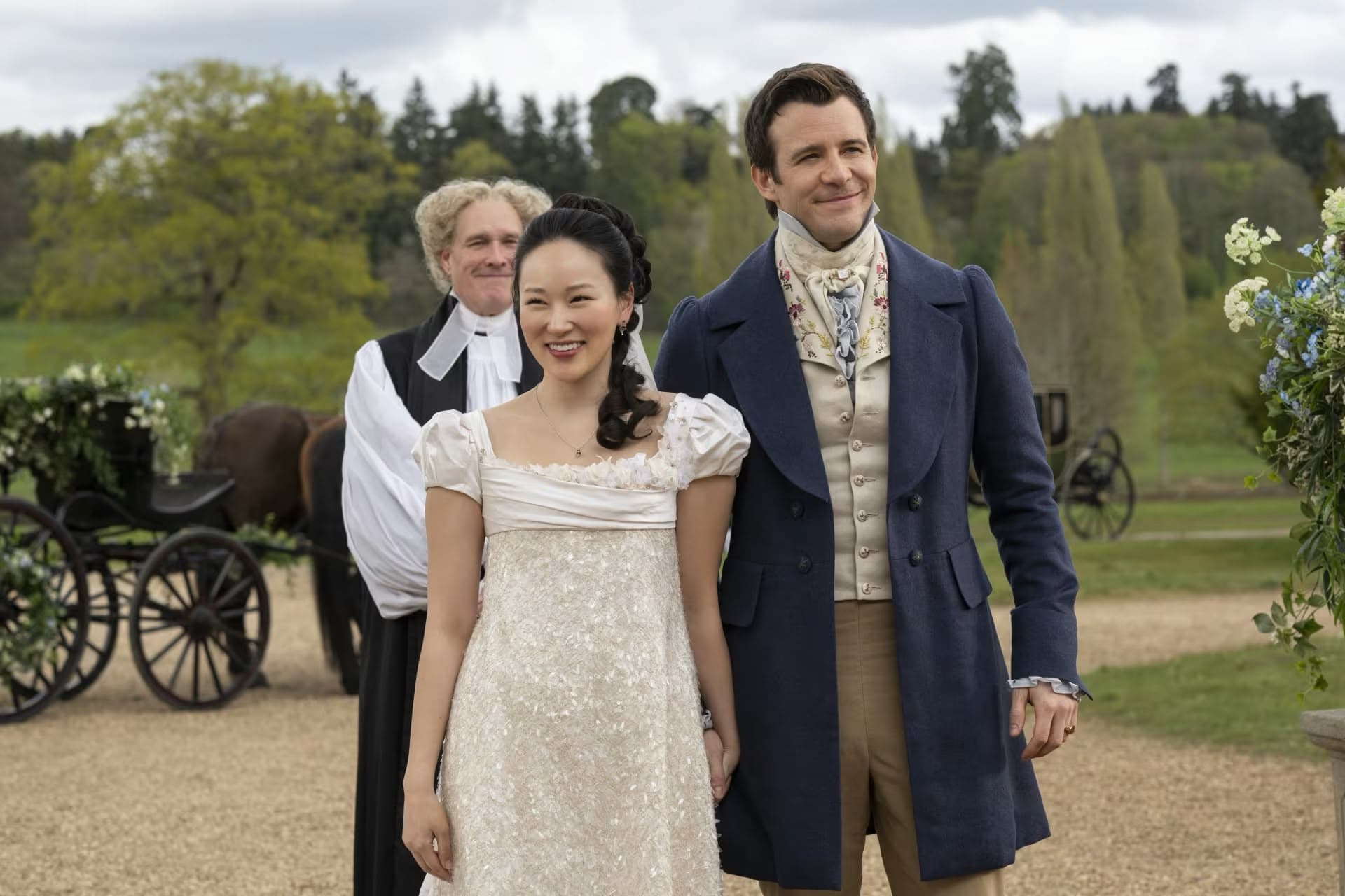 Benedict and Sophie's wedding at My Cottage in the Bridgerton Season 4 finale